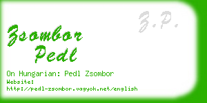 zsombor pedl business card